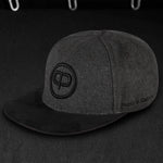 Snapback Cap - Stone & Black-Suede