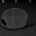 Snapback Cap - Stone & Black-Suede
