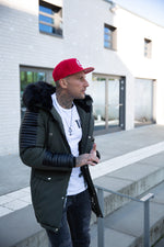 Snapback Cap - Red & White
