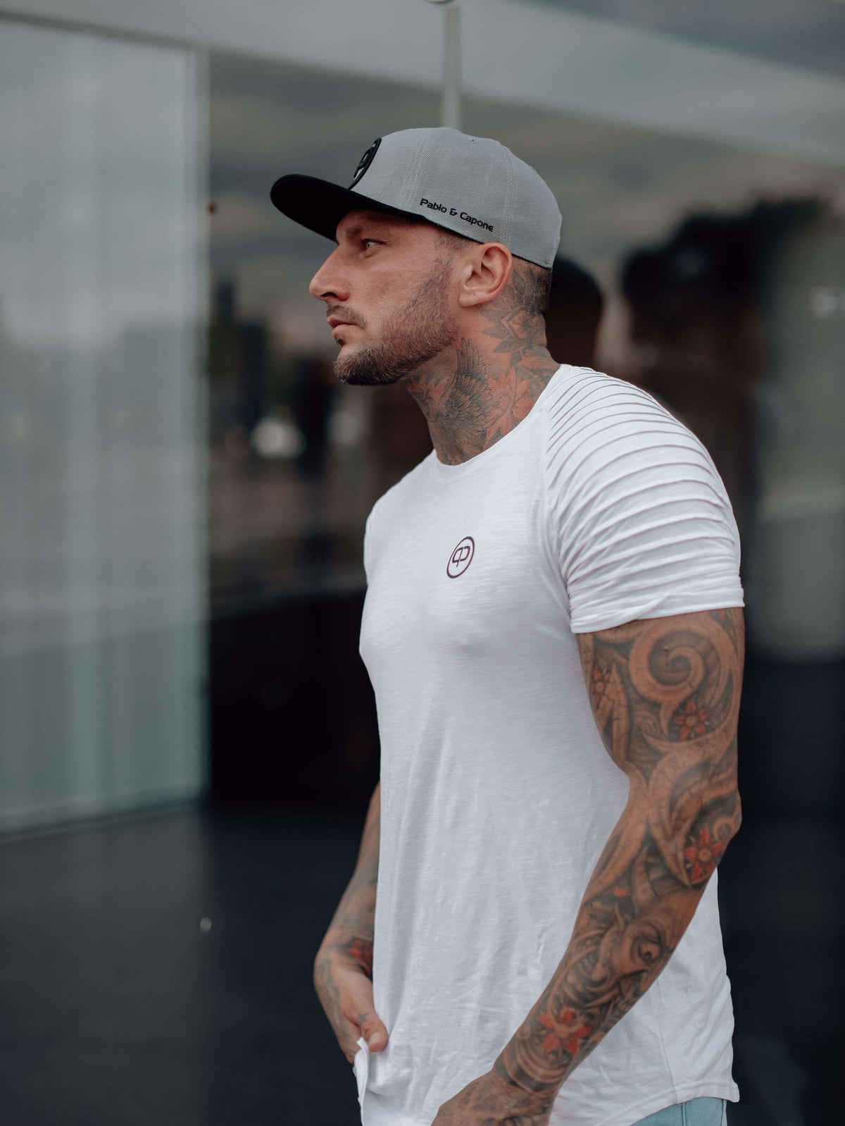 Snapback Cap - Anthracite on Black