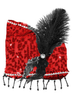 Charleston Pailletten Handtasche | Rot