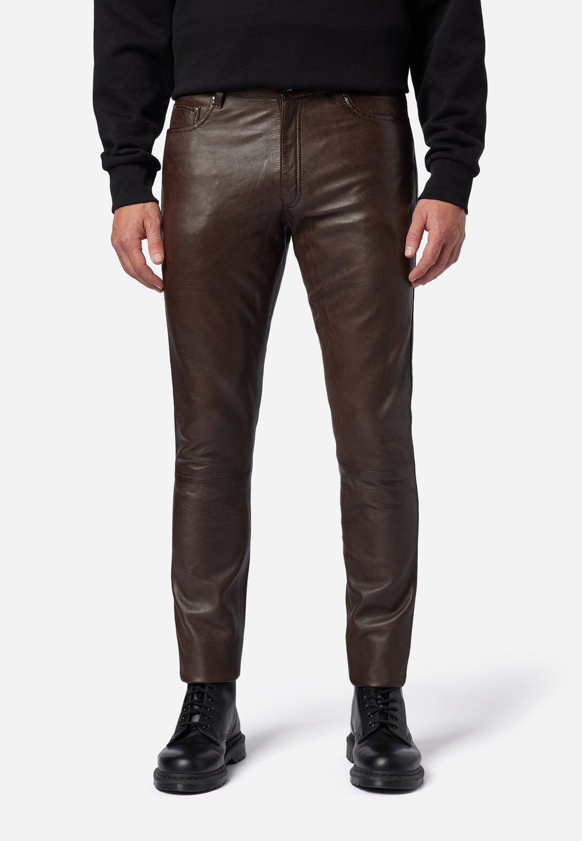 Slim Fit Herren Lederhose Bono