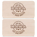 Frühstücksbrettchen Mama + Papa sind die Besten im Set