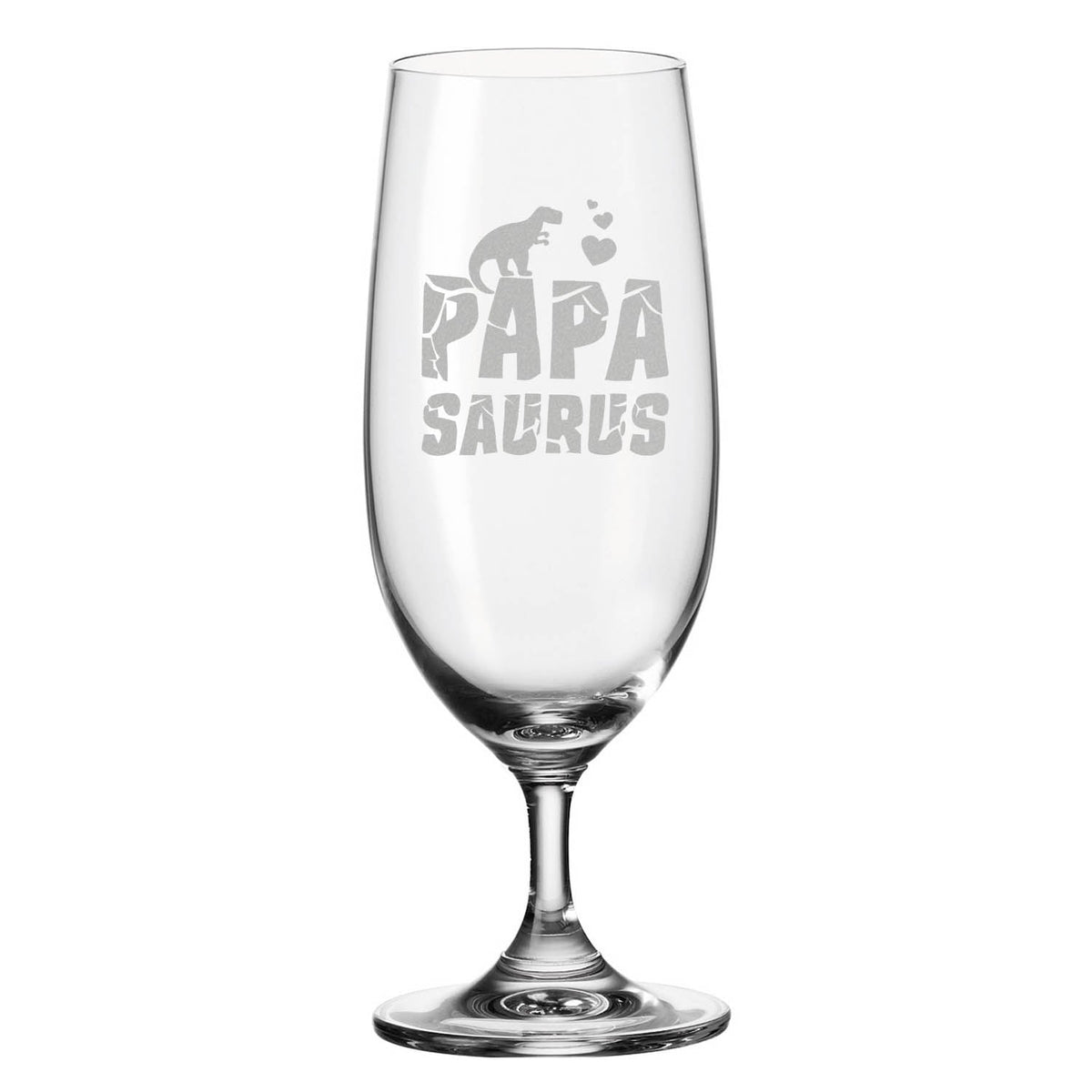 Stölzle Lausitz Bierglas mit Gravur "Papa Saurus"