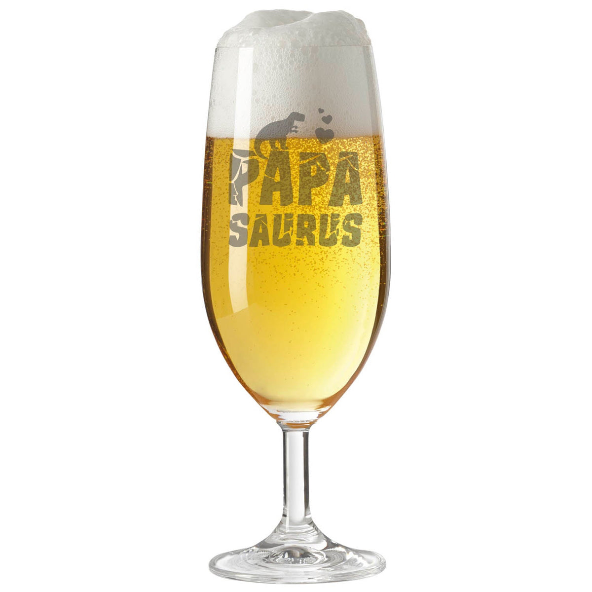Stölzle Lausitz Bierglas mit Gravur "Papa Saurus"