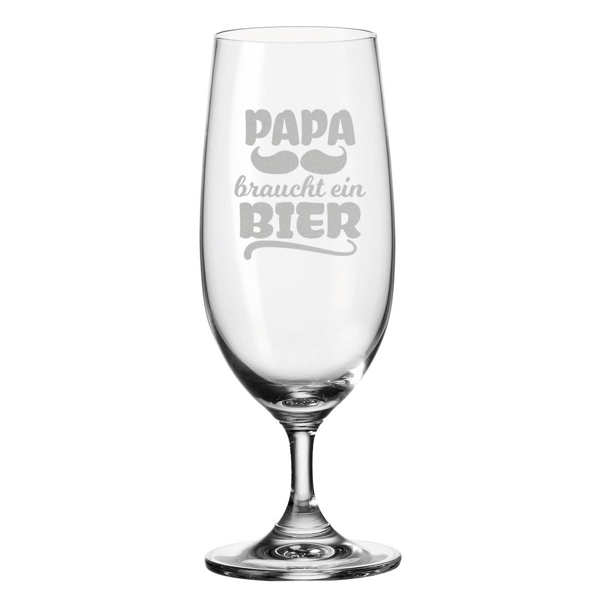 Stölzle Lausitz Bierglas mit Gravur "Papa braucht ein Bier"