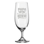 Stölzle Lausitz Bierglas mit Gravur "Papa braucht ein Bier"