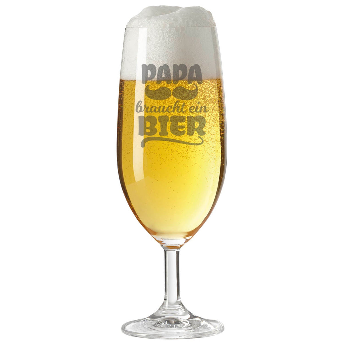 Stölzle Lausitz Bierglas mit Gravur "Papa braucht ein Bier"