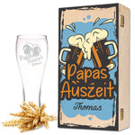 Stölzle Lausitz Weizenglas "Papas Auszeit" mit Namen