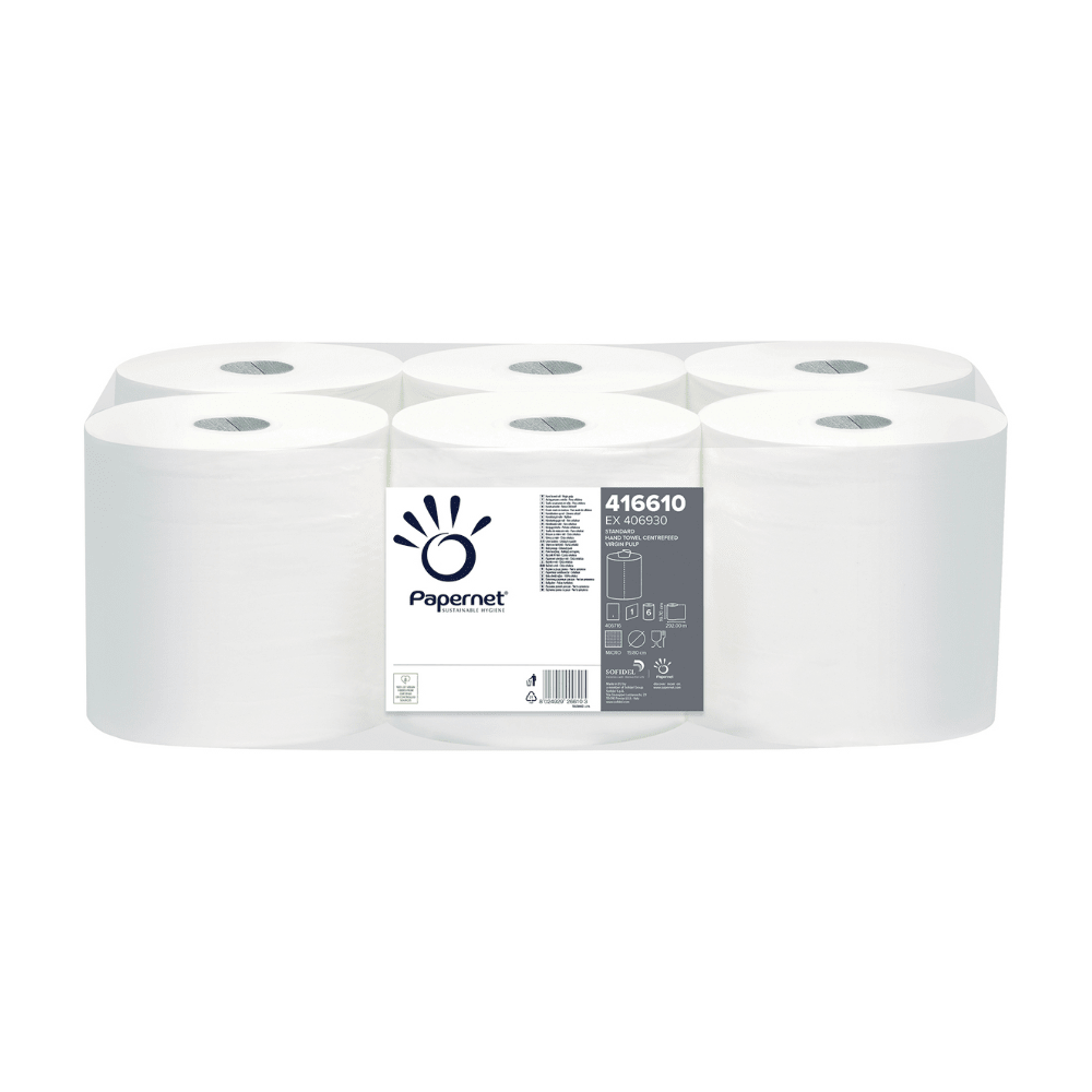 Papernet Centrefeed Handtuchrollen, 416610, 1-lagig - 6 Rollen | Packung (6 Stück)