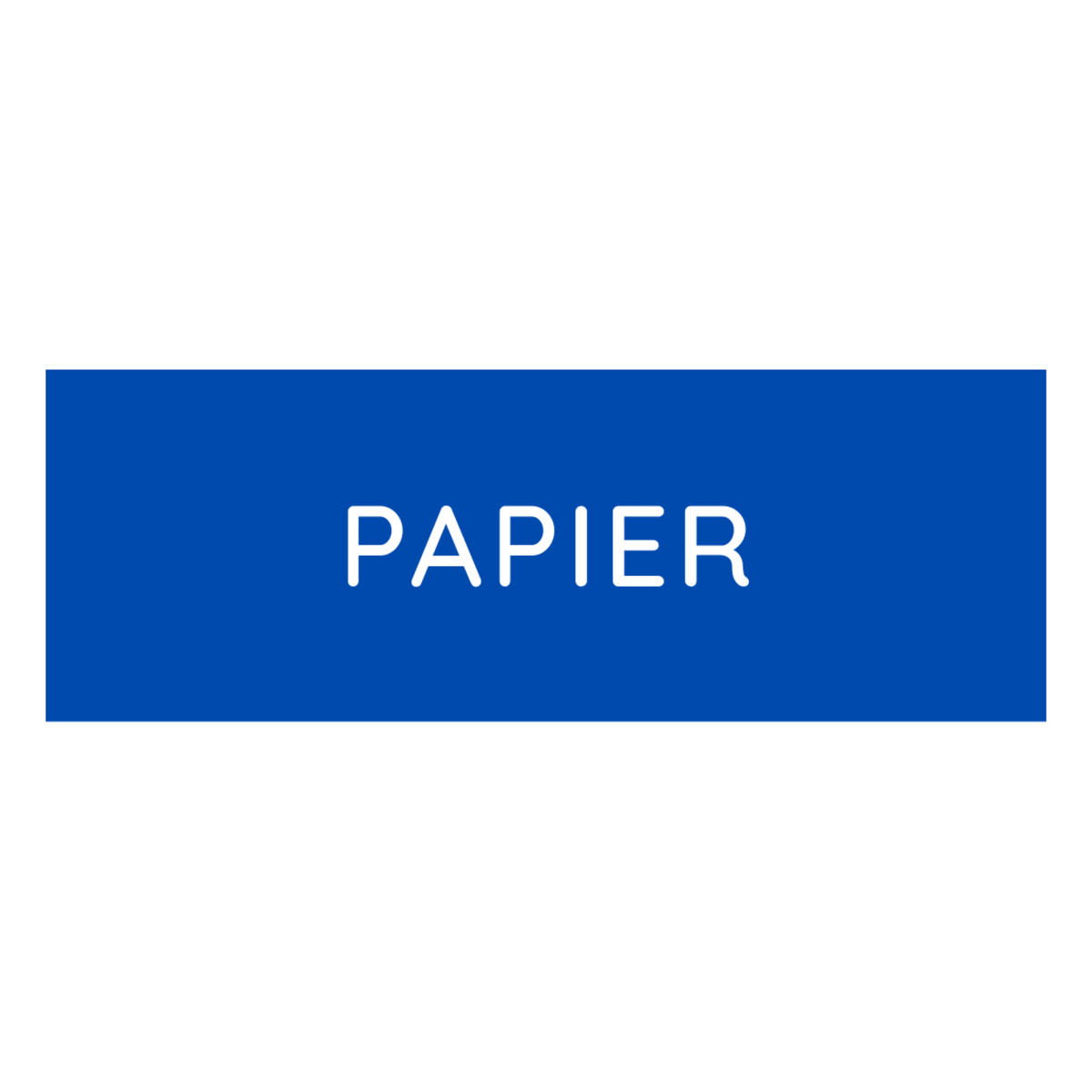 Novocal Farbiger Wertstoffaufkleber klein, mit Text: Papier (Blau) | Packung (1 Stück)