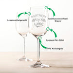 Stölzle Lausitz Weinglas mit Gravur "Partners in Wine"