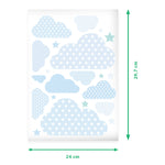 Wandsticker Set Pastell Wolken & Sterne