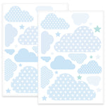 Wandsticker Set Pastell Wolken & Sterne