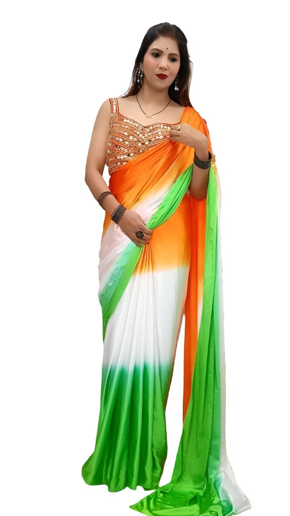 TIRANGA Saree with Stitched Blouse in Berlin