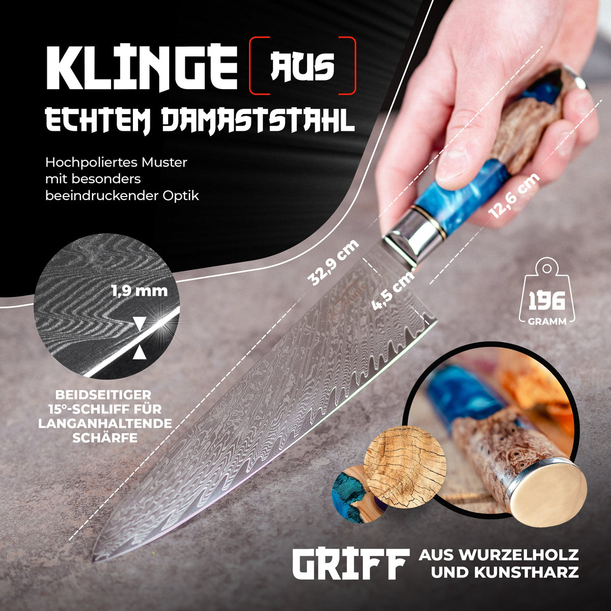 Kochmesser Gyuto Saphir