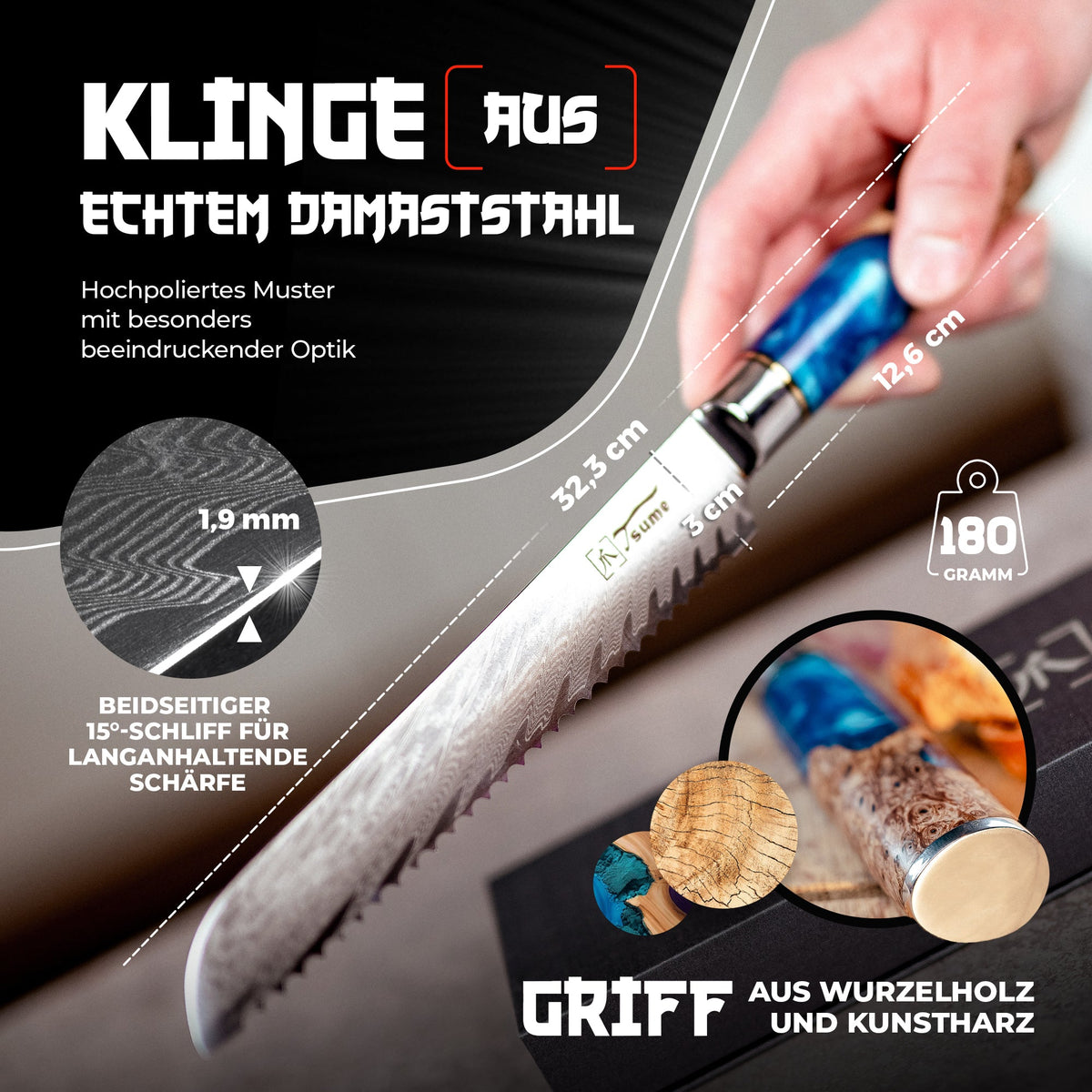 Brotmesser Saphir