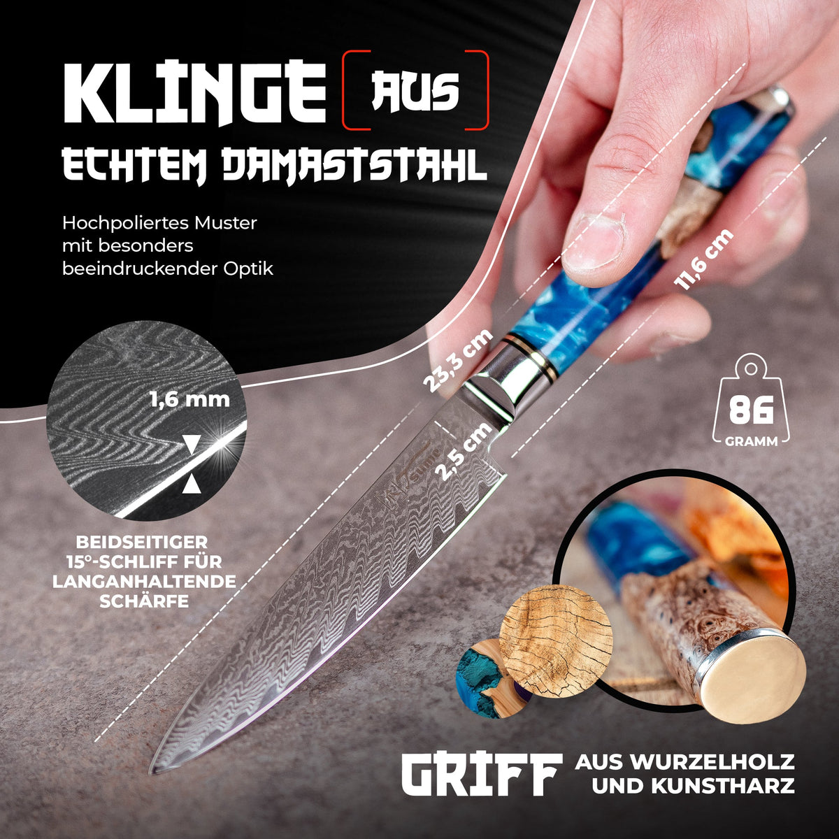 Allzweckmesser Saphir