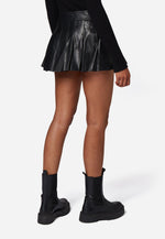 Lederrock Pleated
