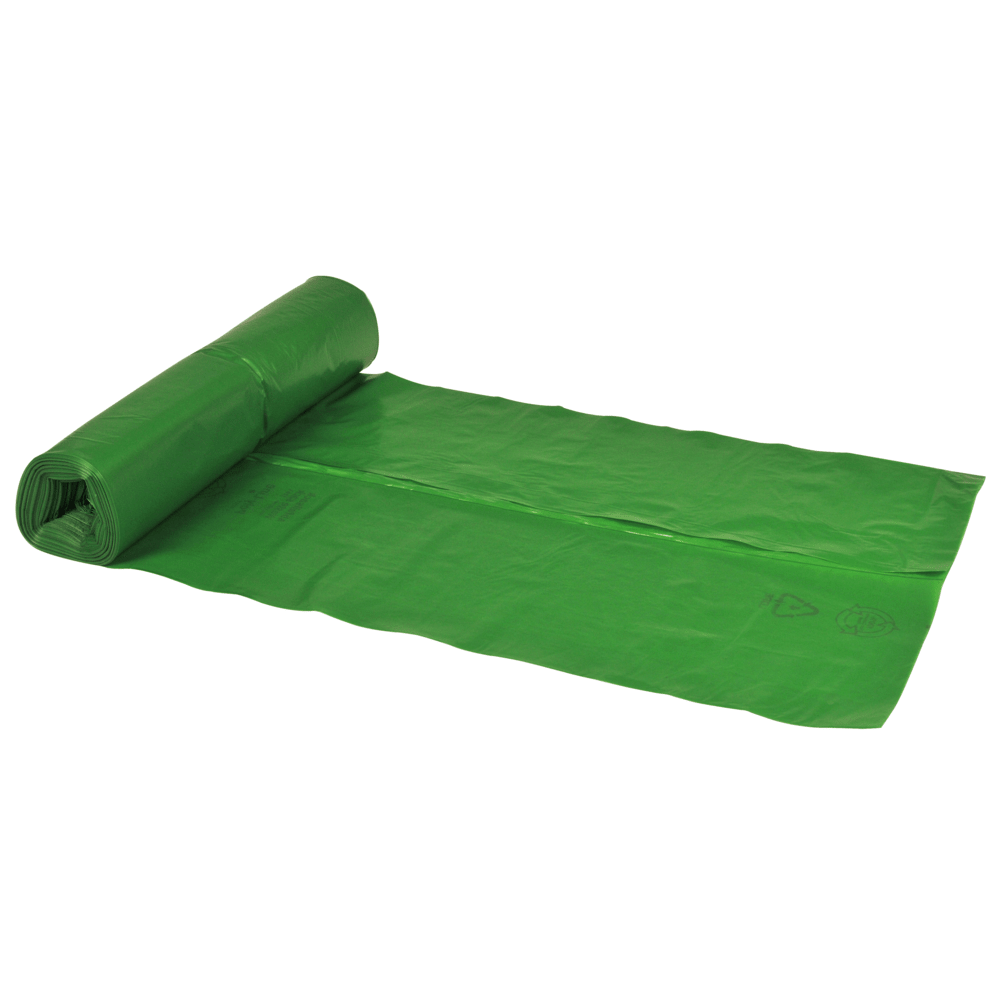 Abfallsäcke 120 L, 700x1100 mm, 34 my LDPE, Grün    | Rolle (25 Beutel)