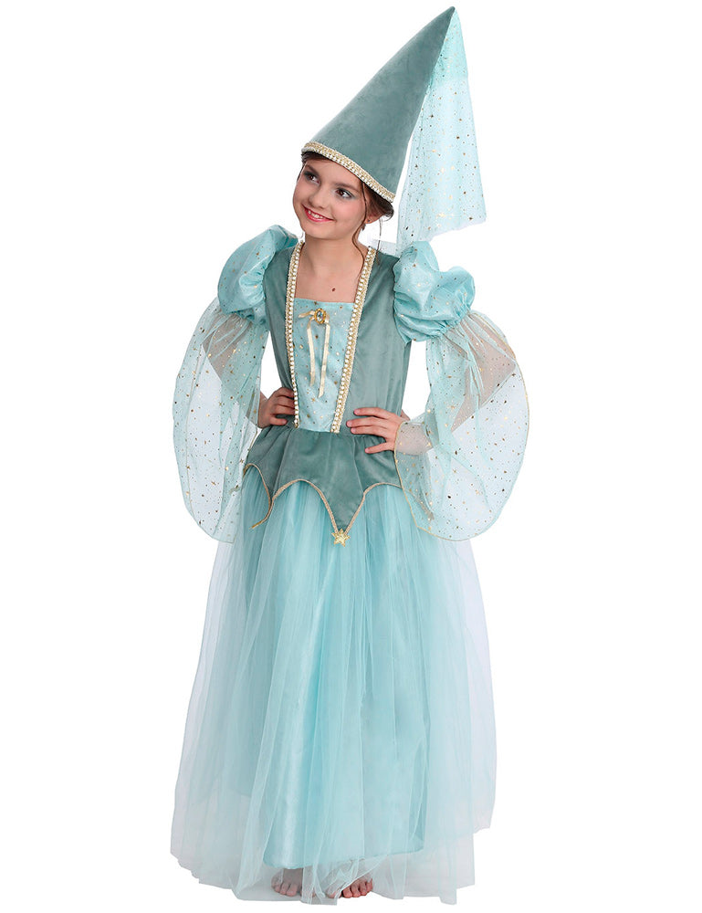 Prinzessin Kostüm "Adelia" für Mädchen | Blau Glitzer