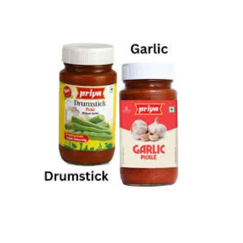 Priya Garlic Pickle 300gm & Priya Drumstick Pickle 300gm