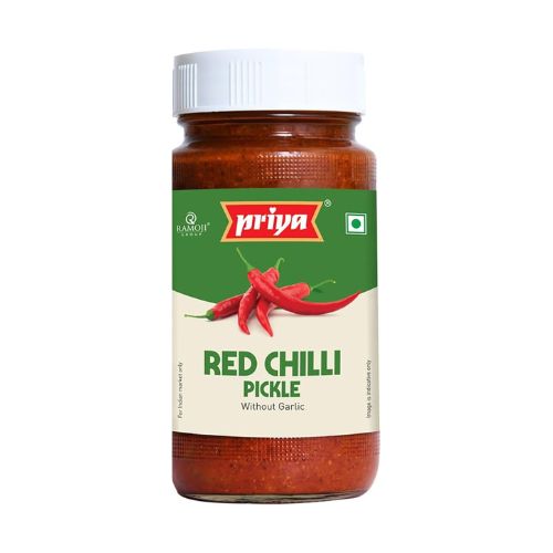 Priya Red Chilli Pickle Without Garlic - 300gm