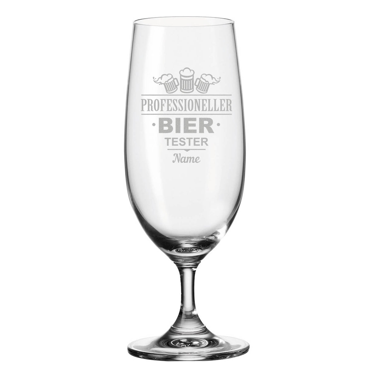 Stölzle Lausitz Bierglas mit Gravur "Professioneller Biertester" mit Namen