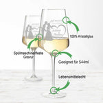 Stölzle Lausitz Weingläser mit Gravur im "Hochzeitspaar" Design als Set