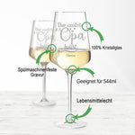 Stölzle Lausitz Weinglas "Der coolste Opa heißt" + Name