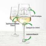 Stölzle Lausitz Weinglas mit Gravur "Sternzeichen" mit Namen