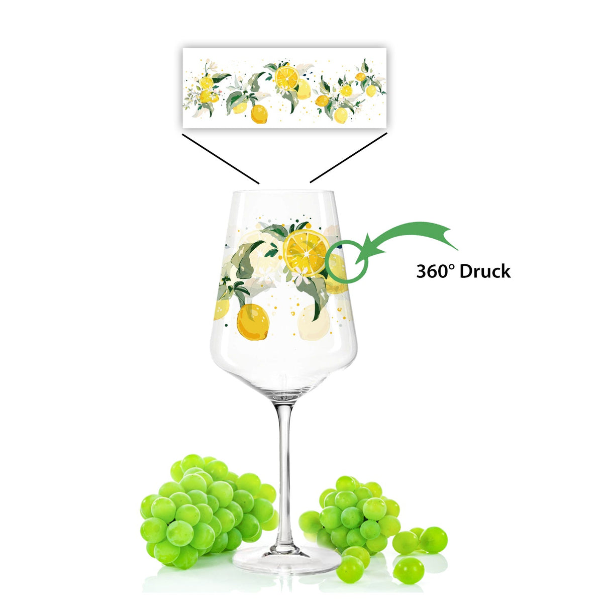 Stölzle Lausitz Weingläser mit UV-Druck im Frucht Design im Set