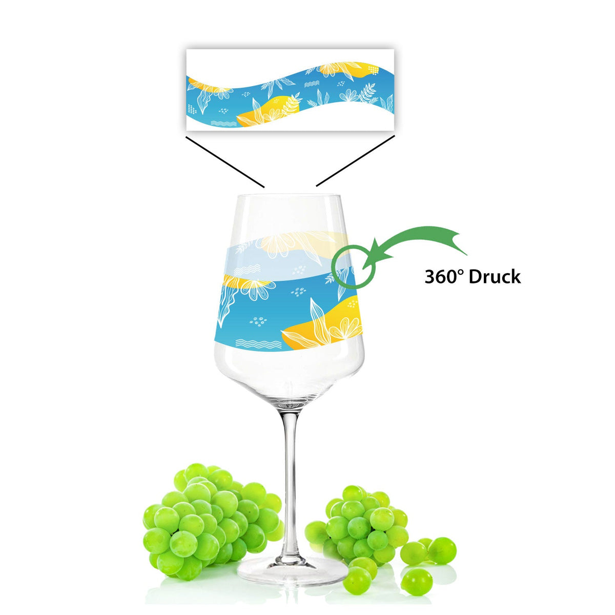 Stölzle Lausitz Weingläser mit UV-Druck im Summerfeeling Design im Set