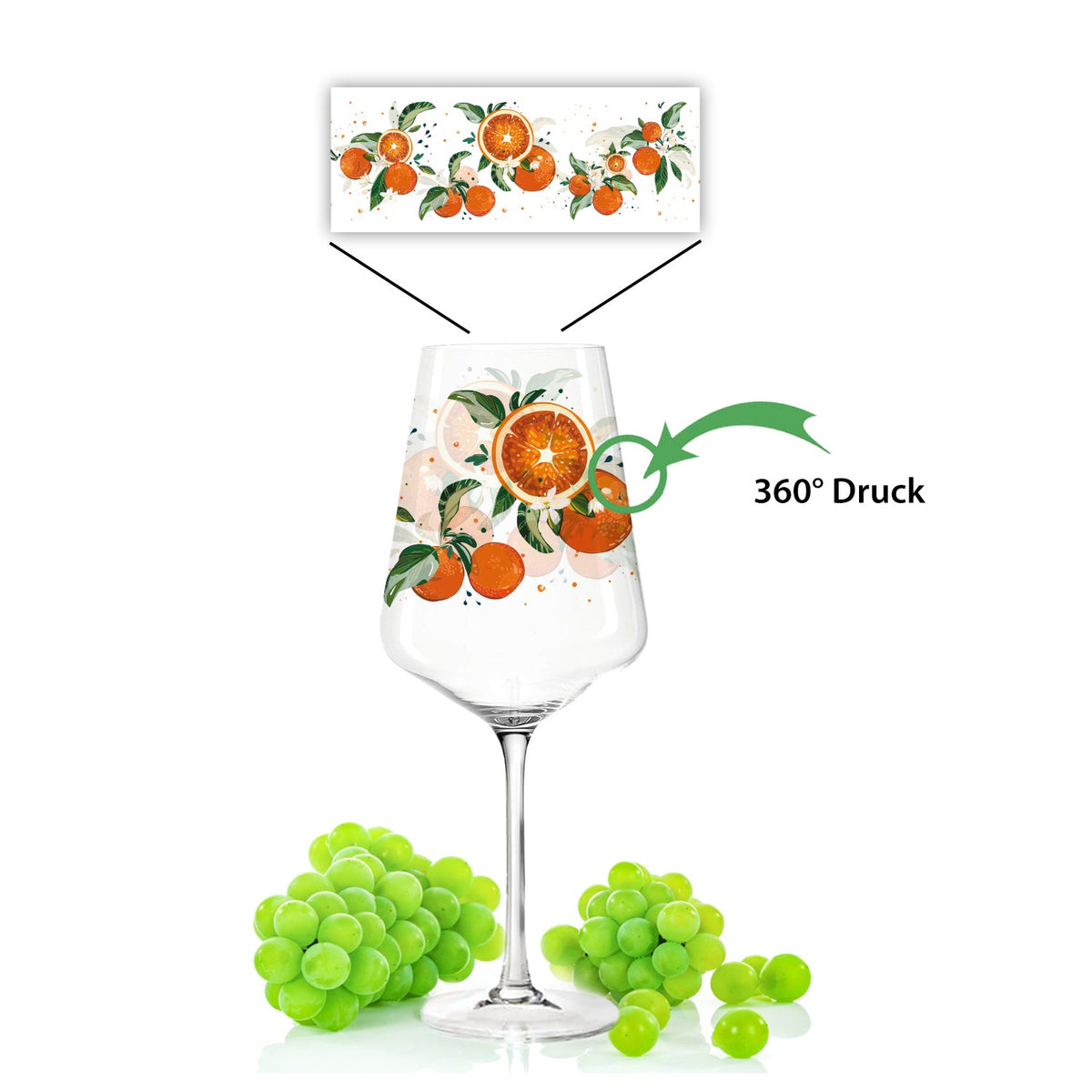 Stölzle Lausitz Weingläser mit UV-Druck im Frucht Design im Set