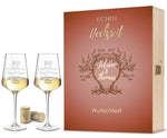 Stölzle Lausitz Weingläser im "Eichenhochzeit - 80 Jahre" Design als Set