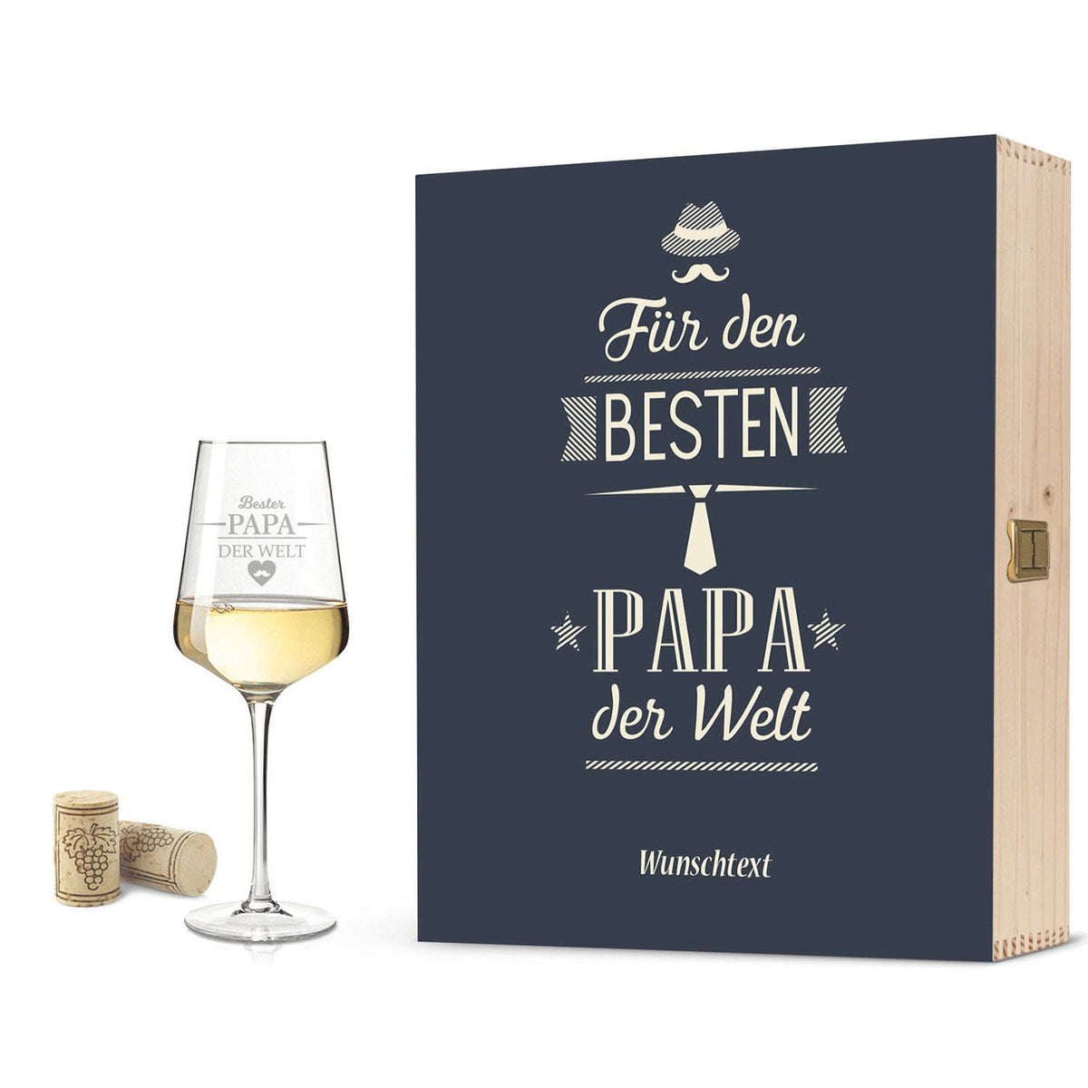 Stölzle Lausitz Weinglas mit Gravur "Bester Papa der Welt" Namma Markt