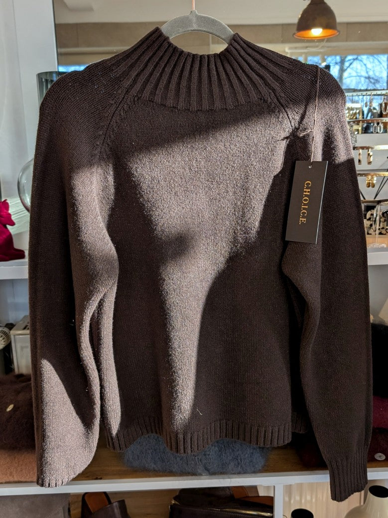 Pullover Rollkragen Viskose Coffee Braun, One Size - von CHOICE T25812 P0208