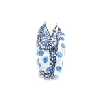 Sommer Damen Schal » Blue Navy Polka Dot Design » leichter Sommerschal 180 x 90 cm » Halstuch mit Punkten und Pailletten » Damenschal weich & dünn Namma Markt