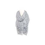 Sommer Damen Schal » Blue Navy Polka Dot Design » leichter Sommerschal 180 x 90 cm » Halstuch mit Punkten und Pailletten » Damenschal weich & dünn Namma Markt
