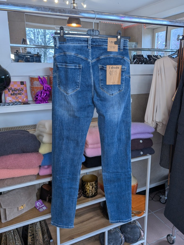 Hose Jeans Stretch mega elastisch Pushup Blau - I Dodo L4030-2#
