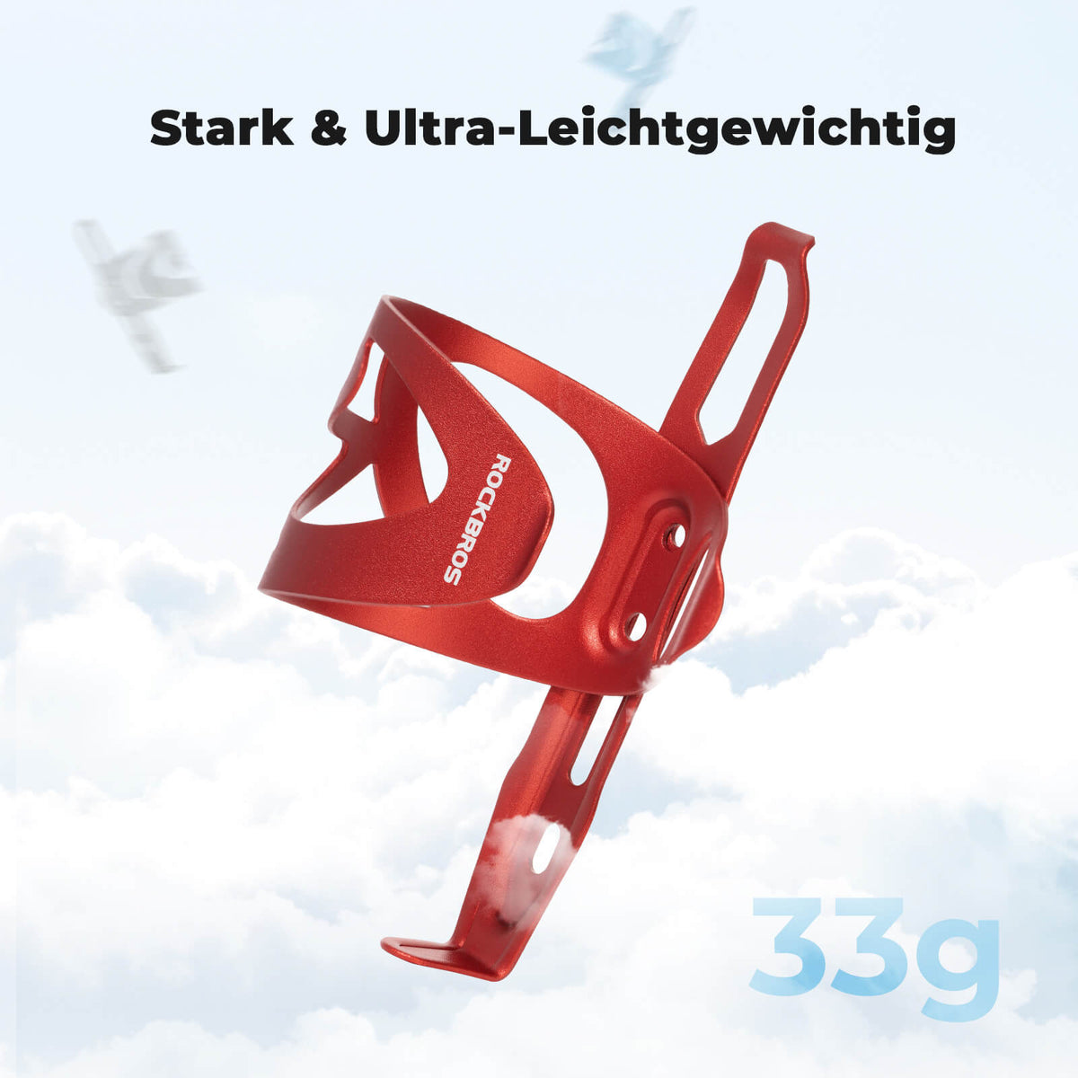ROCKBROS Fahrrad Flaschenhalter Ultra-Leicht - 33g Alu-Legierung für MTB/Rennrad