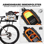 ROCKBROS Fahrrad Gepäckträgertasche 17-35L mit Regenhülle