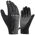 ROCKBROS Winter Fahrradhandschuhe mit Gel Gepolstert Touchscreen-fähig