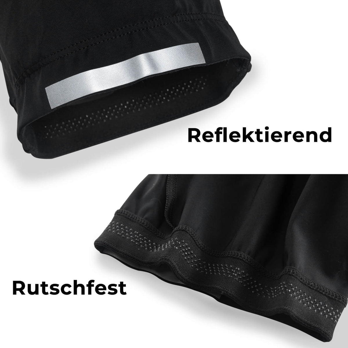 Fahrradhose mit 3D-Polster Atmungsaktiv Elastisch Reflektierend