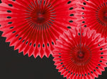 Dekofächer 30/25/20cm/3St. Rot