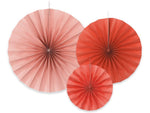 Dekofächer Bedruckt 40/32/23cm/3St. Rot