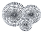 Dekofächer Metall Uni 40/32/23cm/3St. Silber