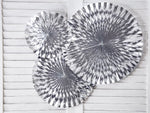 Dekofächer Metall Uni 40/32/23cm/3St. Silber