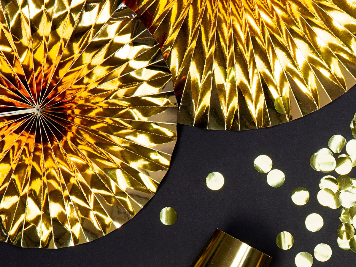 Dekofächer Metall Uni 40/32/23cm/3St. Gold