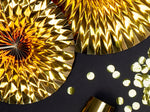 Dekofächer Metall Uni 40/32/23cm/3St. Gold